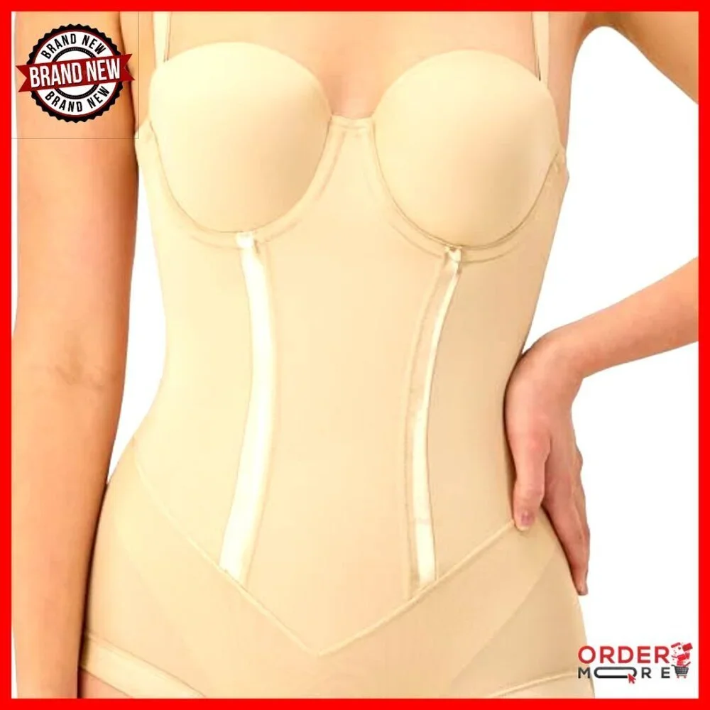 Ultra Firm Control Shapewear Bodysuit Convertible Straps Built-In Bra Seamless
